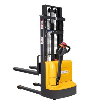 China Hotels Pangolin 1200kg 2640lbs 1.2ton 3m Capacity Electric Walkie Straddle Stacker for sale