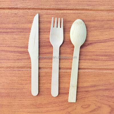 China Eco-Friendly Biodegradable Disposable Wooden Flatware Sets Tableware Sets Wooden Spoon Fork Knife For Restaurant for sale