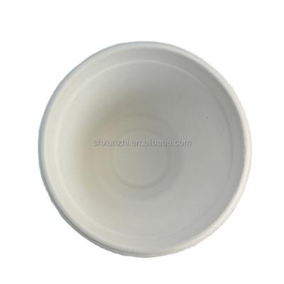 China Eco Friendly Biodegradable Compost Paper Pulp Custom Logo Sugar Cane Sugarcane Soup Bowl With Plastic Lid for sale