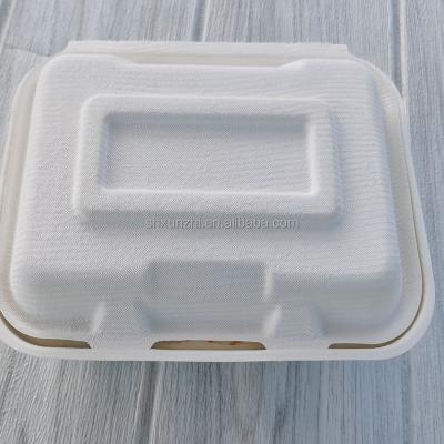 China Eco Friendly 15%off Promotion Sugar Cane Bagasse Food Container Biodegradable Compostable Lunch Box Packaging Tableware Package for sale