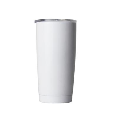 China Factoy Price 20oz Viable White Stainless Steel Double Wall Insulated Mugs Blank Tumblers For Sublimation Printing for sale