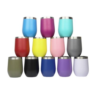 China Wholesale 6oz 12oz Customized Stealless Double Walled Insulated Stainless Steel Gold Glitter Wine Tumbler for sale