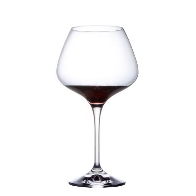 China Classic Glass Type 590ml Custom Crystal Glass Burgundy Cup Lead Free Vintage Clear Wine Glasses for sale