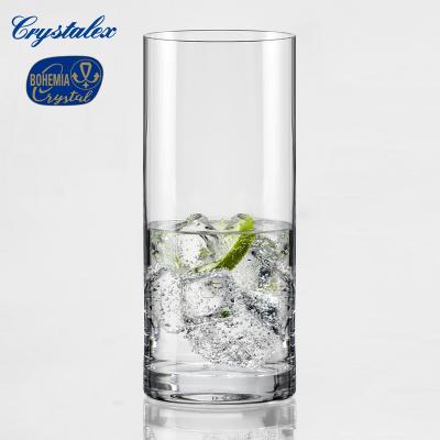 China Wholesale Viable Tea Water Wine Crystal Water Tumblers Glass Bottle Cylindrical Glass Water for sale