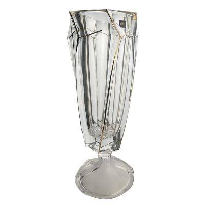 China Lead-free Crystal Glass Vase Europe 2020 Luxury Crystal Glass Wedding Decoration Flower Vase for sale