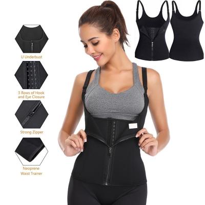 China Breathable Weight Loss Workout Plus Size Corset Sauna Chest Neoprene Neoprene Full Length Waist Trainer Vest for sale