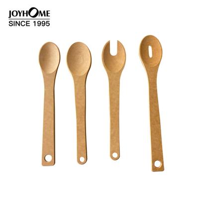 China Natural Wood Fiber Turner Food Scoop Color Food Scoop Kitchen Utensils Series Environmentally Viable Medium Food Scoop for sale