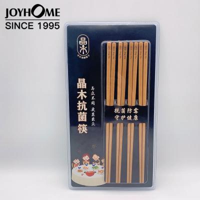 China Reusable sustainable chinese to go chopstick wooden sumpit with logo gift set for sale