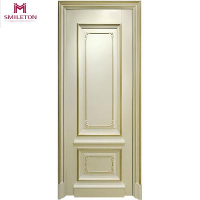 China Traditional Cheap Smileton PVC Interior Door Wooden MDF Doors With Melamine Panel for sale