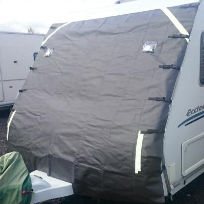 China Front Towing Covers Wholesale Caravan Waterproof Cover Waterproof Carport RV Parking Motorhomes Caravan Cover for sale