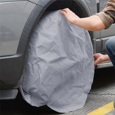 China 4PCS/SET Business Tire Spare Plastic Caravan Wheel Cover RV Tire Cover 30-32 INCH Waterproof Gray for sale