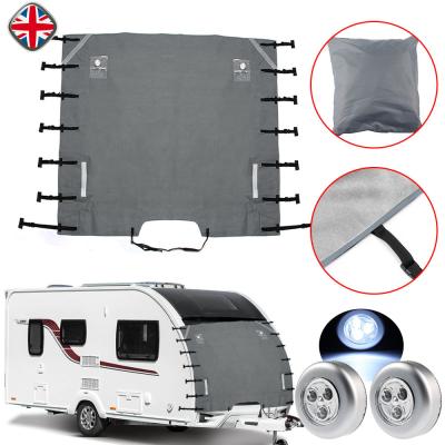 China Universal Business Caravan Campervan Towing Cover Protective Breathable Cover + LED Light for sale