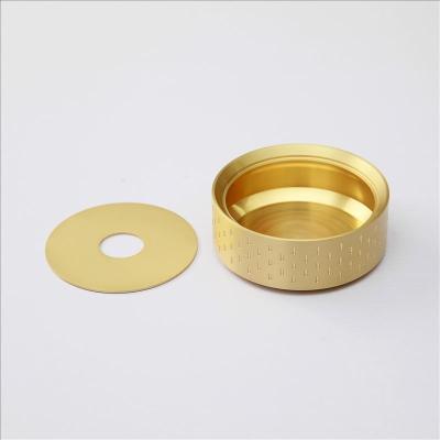 China Maxery Gold Brass Metal Ash Tray Modern Simple Cigar Smoking Ashtray Ashtray Accessory for Indoor and Outdoor Home Use for sale