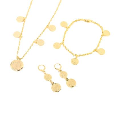 China Ethiopian Popular Gold Color Sign Silver Coin Germany Spain France Earrings Necklace Bracelet Ethiopian Jewelry for sale