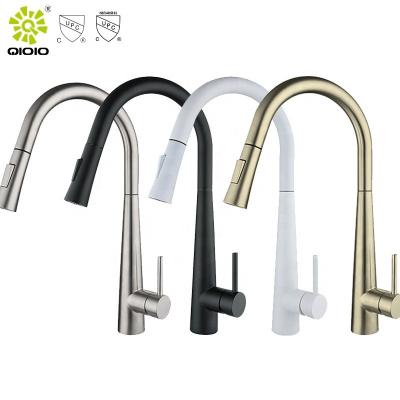 China Pull Out Spray Guangdong Manufacturer 2022 New 304 Stainless Steel Sanitary Ware Sink Faucets Pull Out Hot Cold Mixed Water Kitchen Faucet for sale