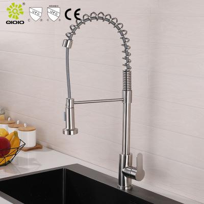 China High Quality 304 Stainless Steel 304 Stainless Steel Modern Western Jet Style Deck Mounted Pull Out Hot Cold Mixer Kitchen Faucets for sale