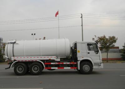 China Abwasserkanal-Vakuum-LKW 6×4 19CBM LHD 336HP für Öl-chemischen Abwasser-Geläger-Sog zu verkaufen