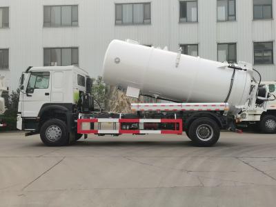 China Van de de Rioleringszuiging van SINOTRUK HOWO de Vrachtwagenhoge druk die 15CBM LHD 290HP schoonmaken Te koop