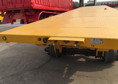 China Koolstofstaal 40 Ton 3 FUWA-Assen Flatbed Aanhangwagen Te koop