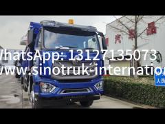 RHD 8×4 12wheels ZZ3317V3847B1R High Horsepower Lowfuel Consumption380HP Blue  HOWO Tipper Truck