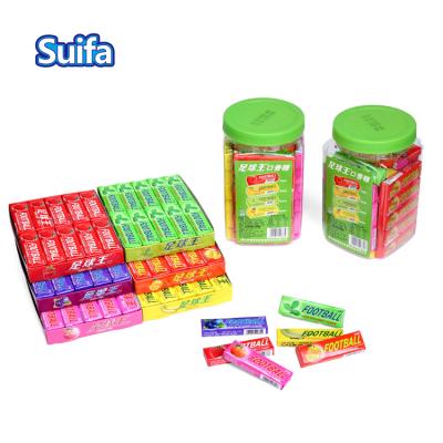 China Wholesale Halal Fruit Stripe Stick Chewing Gum In Jar Sticks for sale