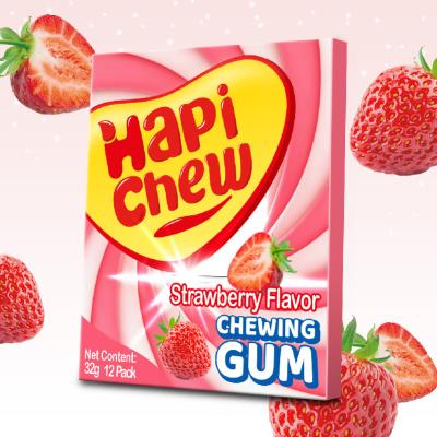 China Custom Sell Private Label Teeth 33g 12pcs Natural Hot Clean Fruit Flavor Chewing Bubble Gum for sale