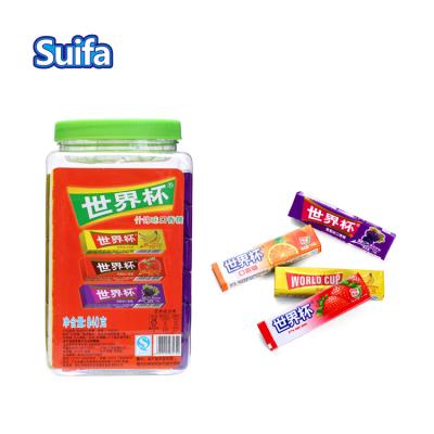 China OEM Fruit Flavors Candy Freshen Up Breath Guarana Chewing Gum Brands Halal Cube for sale