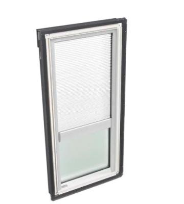 China Folding Aluminum Fixed Screen Deck Mount Laminated Low E Glass And White Blind Skylight Roof Window for sale