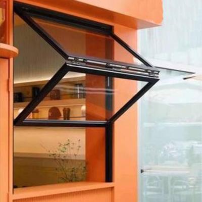 China Hot Sale Black Aluminum Frame Sound Insulation Screen Folding Vertical Folding Window for sale