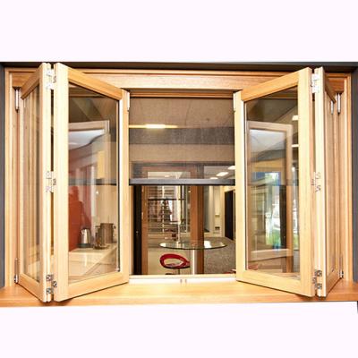 China Modern Horizontal Design Folding Hung Window Vertical Fold Window Aluminum Screen Pivot Window for sale