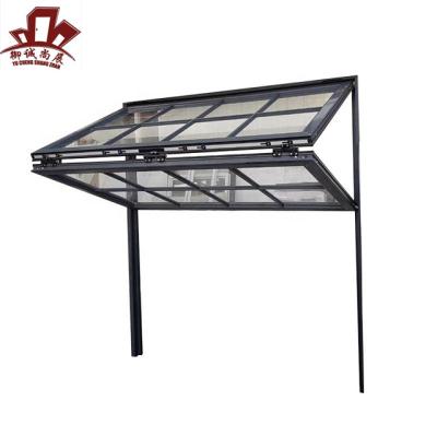 China Cheap French Waterproof Aluminum Screen Frame Double Folding Folding Glass Window for sale