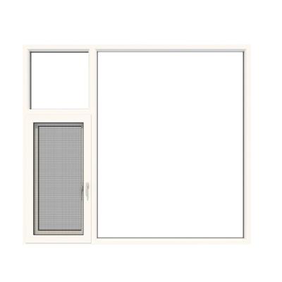 China Folding Screen Anti-Mosquito Screens Deck-Cut Tempered Glass Frame Tempered Glass Casement Aluminum Windows for sale