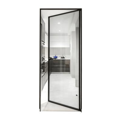 China Cheap Factory Price Sound/Air Insulation Low Threshold Aluminum Glass Frame Toilet Interior Room Door for sale