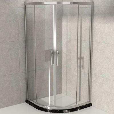 China Good Price Modern 8 Mm Tempered Glass 2 Side Sliding Arc Stainless Steel Bathroom Shower Room for sale