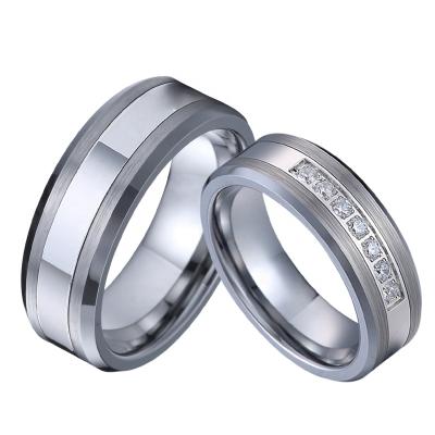 China New Factory 2021 CLASSIC Stainless Steel Ring Design Couples Wedding Rings Set For Men And Women Wedding Anniversary Gift for sale