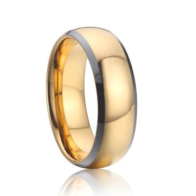 China CLASSIC Unique Jewelry Mens Gold Filled Wedding Rings Mens Jewelry Wedding Band Tungsten Carbide Rings For Male Boys for sale