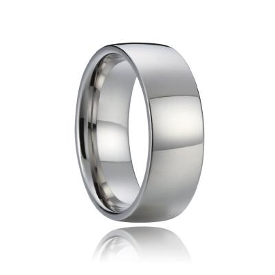 China Simple Plain Stainless Steel Titanium Steel Jewelry Man Wedding Band Fashion Polishing Male Rings For Men for sale