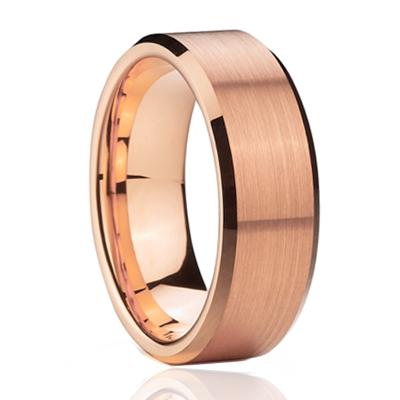 China Factory Wholesale CLASSIC Rose Gold Plated Stainless Steel Ring For Men And Women Wedding Bands Fashion Jewelry Male Hand Ring for sale