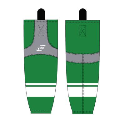 China Hot New Product Sublimation Modern Design Ice Hockey Socks Factory Sales Pro Socks Green for sale