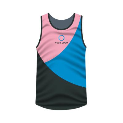 China 2022 Sublimation New High Quality Women's Shirt Yido QUICK DRY Moisture Wicking Design Full Pink Singlet Tank Tops Sleeveless for sale