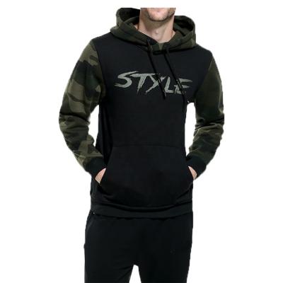 China Anti-wrinkle retro camouflage fleece hoodie use size men's hoodies sweatshirts with pocket for sale