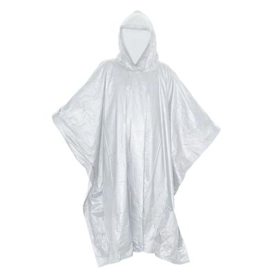 China Eco-Friendly Custom Logo Compostable Biodegradable Rain Poncho Cornstarch Rain Ponchos Single Person Rainwear for sale