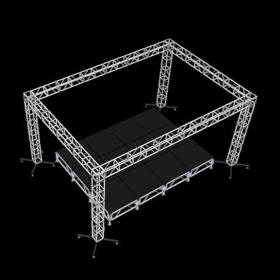 China Aluminum alloy 6061-T6 aluminum stage lighting display truss event lighting aluminum spit DJ truss display for sale