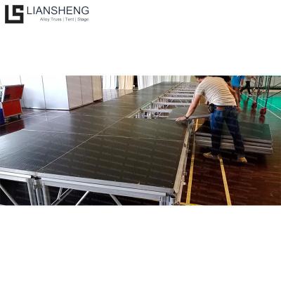 China Adjustable legs factory ensure directly lighting steel concert stage for sale