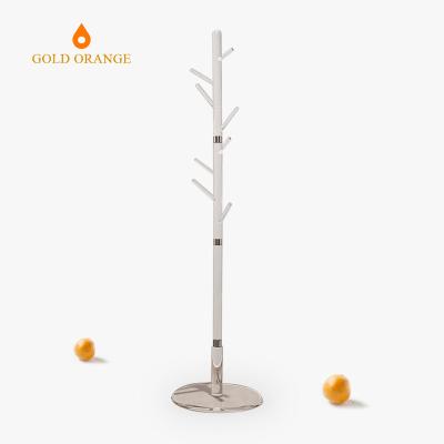 China Convertible Premium Wooden Coat Tree Shaped Free Standing Coat Rack With 5 Hooks for sale