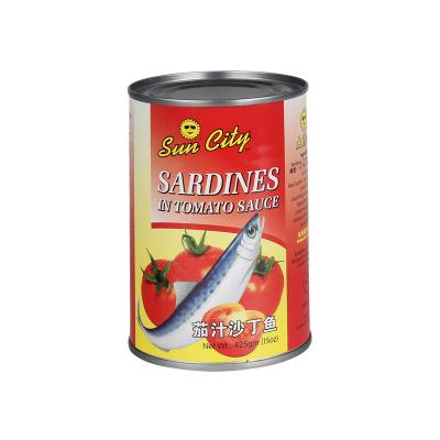 China Brand canned canned sardine in vegetable oil 125g on hot sale for sale