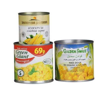 China Canned Corn 340g Easy Open Lid for sale