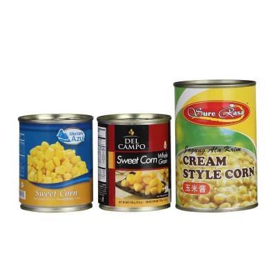 China Packing types 340g canned kerenel canned sweet corn made in china for sale