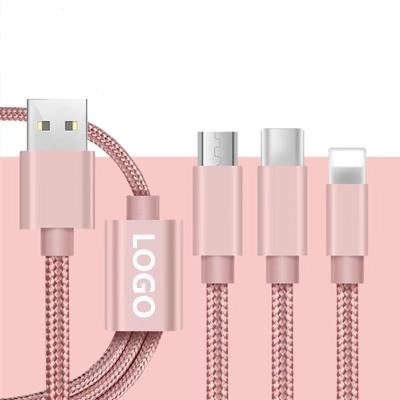 China Mobile Phone 3 in 1 Multi USB Charger For iPhone Charger Tpye-C Cable Micro USB Android Charging Switch for sale