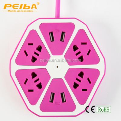 China Mobile Phone Lemon Socket 4 USB Socket Multiple Pin Socket/4 Way Outlet Socket Extension Socket/Safeline Electrical 3 Home for sale